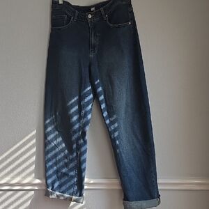Women's Wide Leg Jeans in Dark Blue